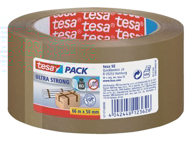 Verpakkingstape tesapack® Ultra Strong 66mx50mm bruin afbeelding