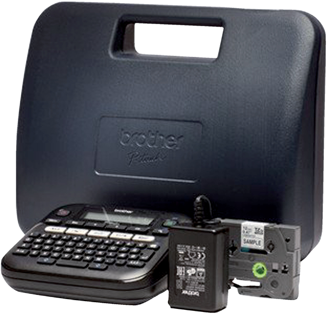 Labelprinter Brother P-touch TZe PT-D210 desktop qwerty 12mm zwart in koffer afbeelding