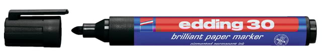 Viltstift edding 30 brilliant rond 1.5-3mm zwart afbeelding