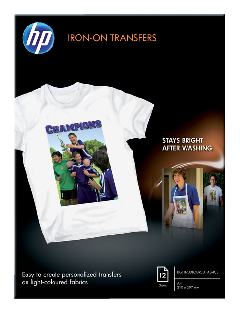 T-shirt transfer HP C6050A A4 170gr 12vel afbeelding
