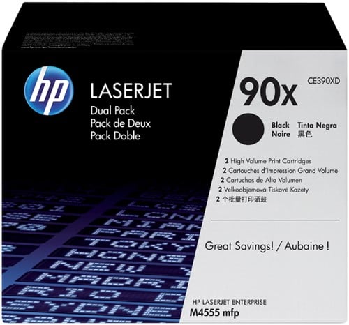Tonercartridge HP CE390XD 90X zwart  2x