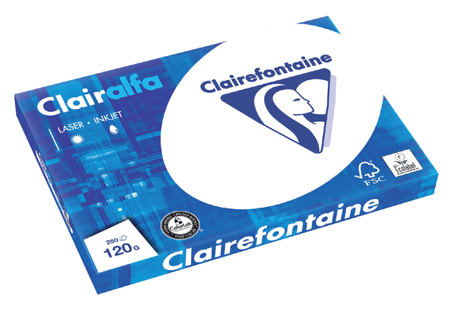 Kopieerpapier Clairefontaine Clairalfa A3 120gr wit 250 vel afbeelding