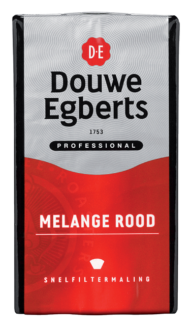 Koffie Douwe Egberts snelfiltermaling Melange Rood 500gr afbeelding