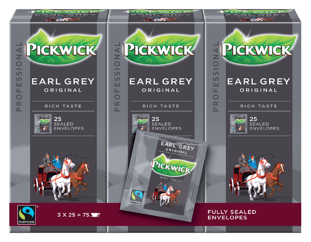Thee Pickwick Fair Trade earl grey 25x2gr afbeelding