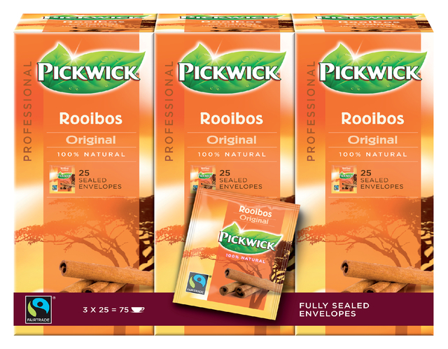 Thee Pickwick Fair Trade rooibos 25x1.5gr afbeelding