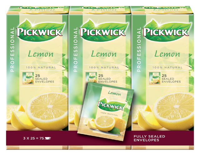 Thee Pickwick Fair Trade lemon 25x1.5gr afbeelding