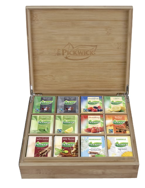 Theekist Pickwick inclusief 12 smaken thee afbeelding