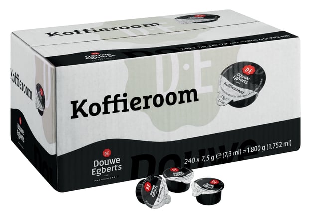 Koffiemelkcups Douwe Egberts halfroom 240x7.5gr afbeelding