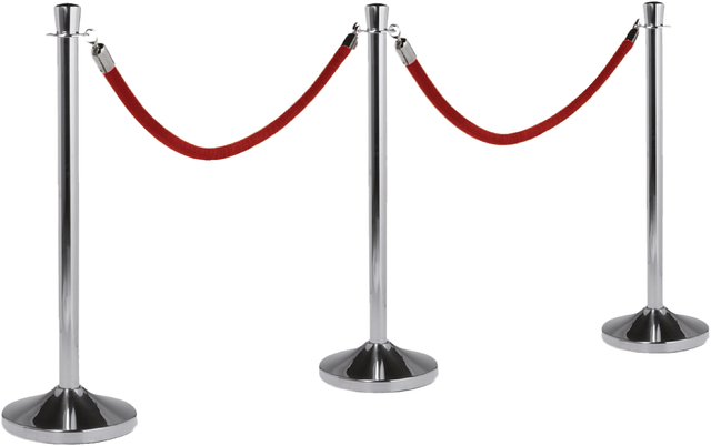 Afzetkoord Securit 150cm zwart met goudkleurige knop — Foto 2 van 2