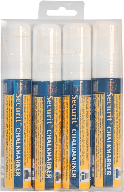 Krijtstift Securit SMA-720 blok wit 7-15mm blister à 4 stuks afbeelding