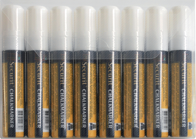Krijtstift Securit SMA-720 blok wit 7-15mm blister à 8 stuks afbeelding
