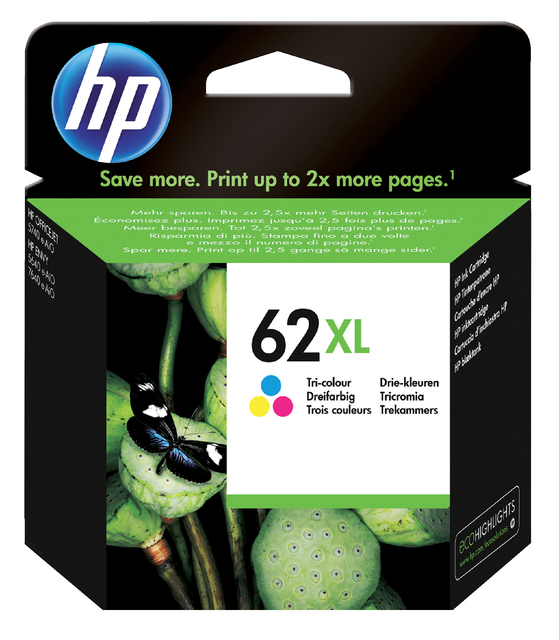 Inktcartridge HP C2P07AE 62XL kleur afbeelding