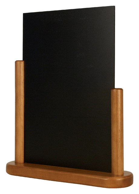 Krijtbord Securit 323x270x71mm teak hout afbeelding