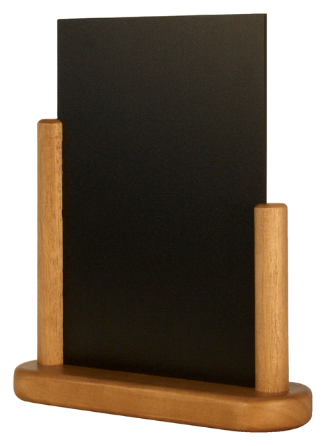 Krijtbord Securit 230x200x60mm teak hout afbeelding