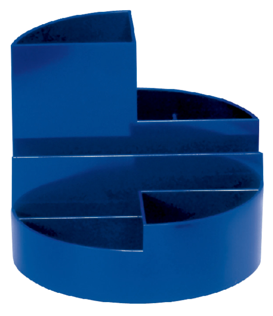 Pennenkoker MAUL roundbox 7 vakken Ø140x125mm blauw afbeelding
