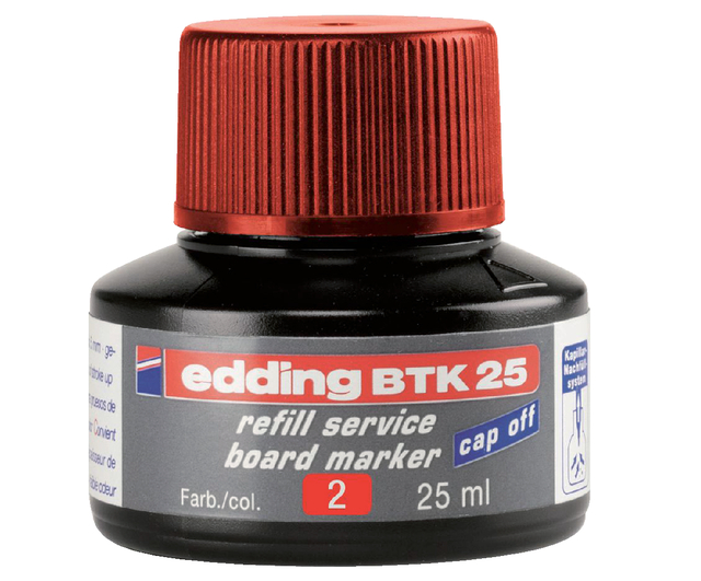 Viltstiftinkt edding BTK25 voor whiteboard rood afbeelding