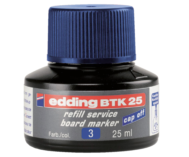 Viltstiftinkt edding BTK25 voor whiteboard blauw afbeelding