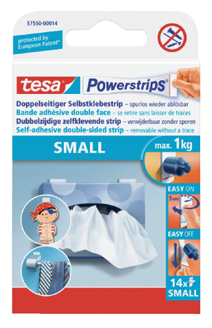 Kleefstrips tesa Powerstrips® SMALL dubbelzijdig 1kg 14 stuks afbeelding