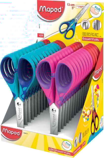 Schaar Maped Essentials Soft 13cm display á 24 stuks assorti afbeelding