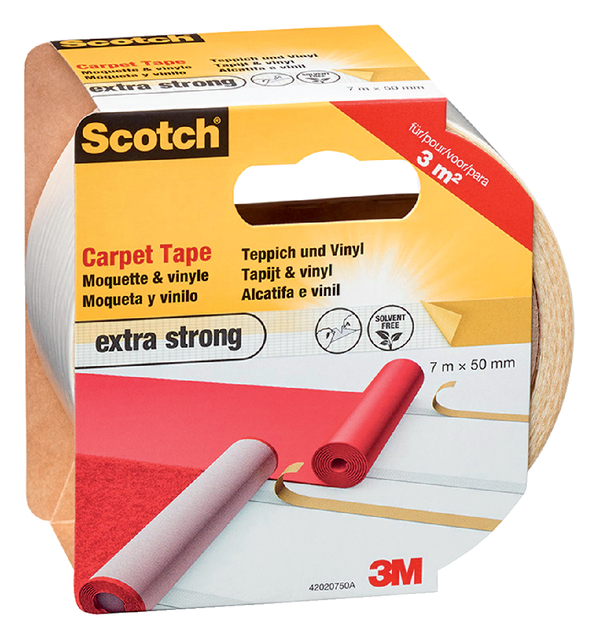Plakband Scotch tapijt 50mmx7m dubbelzijdig extra strong afbeelding