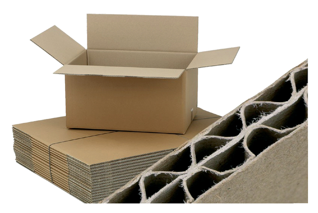 Amerikaanse vouwdoos CleverPack 586x386x386mm BC-golf bruin 5 stuks afbeelding