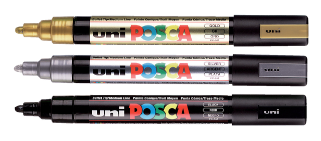 Paintmarker Uni POSCA PC1MR extra fijn zonnegl — Foto 2 van 2
