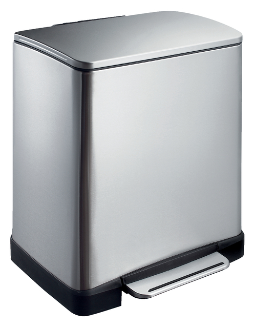 Afvalbak EKO E-Cube pedaalemmer 9+10liter RVS afbeelding
