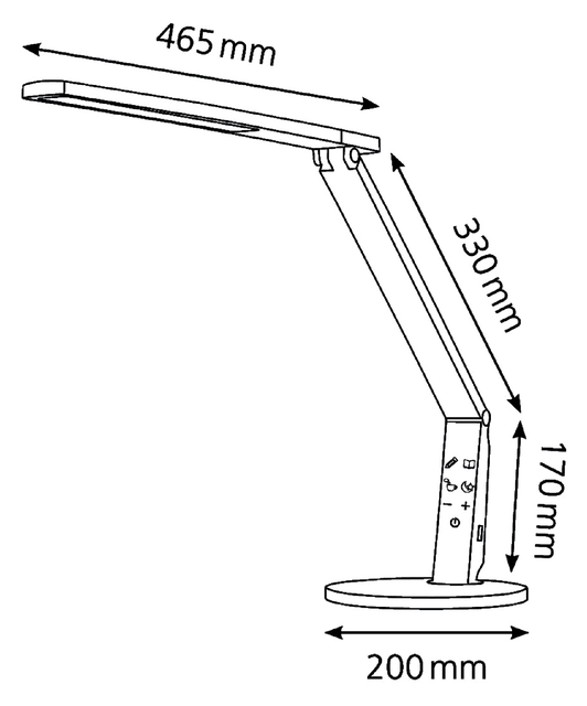 Bureaulamp Hansa led Vario Plus antraciet — Foto 2 van 2