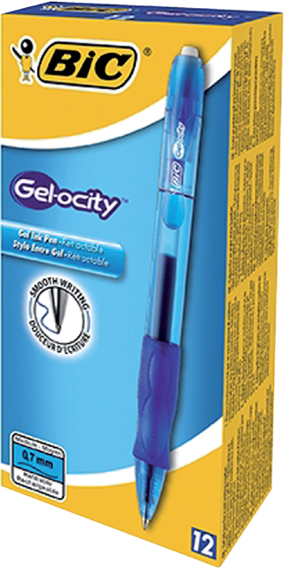 Gelschrijver Bic Gel-ocity medium blauw — Foto 2 van 2