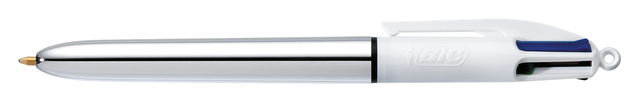 Balpen Bic 4kleuren shine medium zilver afbeelding