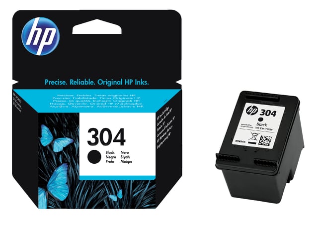 Inktcartridge HP N9K06AE 304 zwart afbeelding