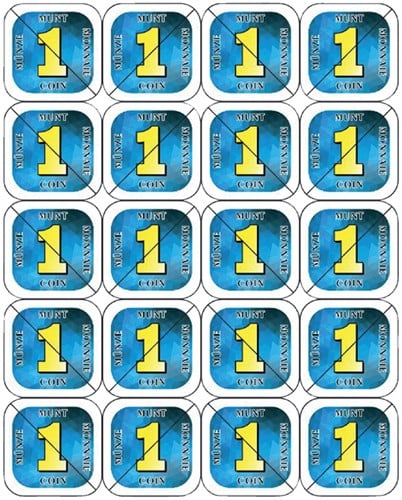 Consumptie breekmunten Combicraft 200st blauw
