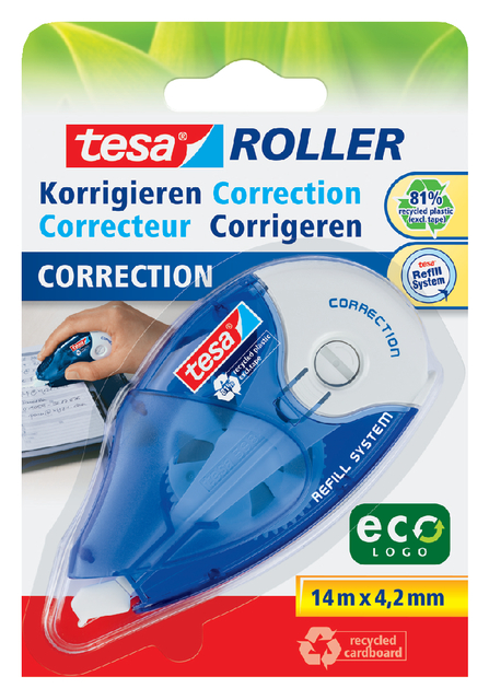 Correctieroller tesa® ecoLogo® 4,2mmx14m navulbaar op blister afbeelding