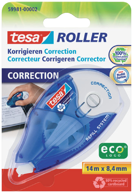 Correctieroller tesa® ecoLogo® 8,4mmx14m navulbaar op blister afbeelding