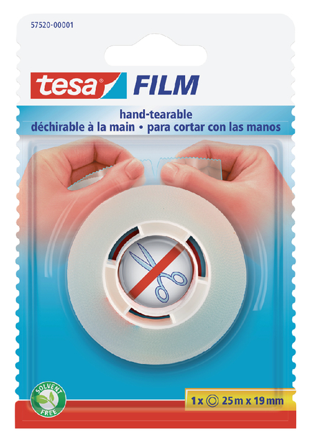 Plakband tesafilm® 25mx19mm handscheurbaar transparant afbeelding