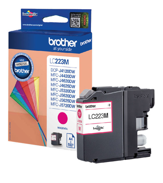 Inktcartridge Brother LC-223M rood afbeelding