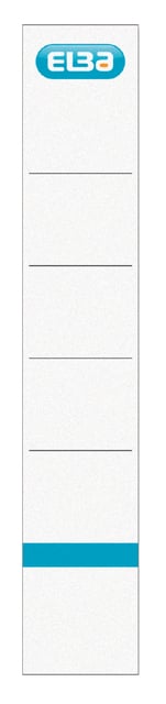 Rugetiket Elba smal 34x190mm zelfklevend wit/blauw 10 stuks afbeelding
