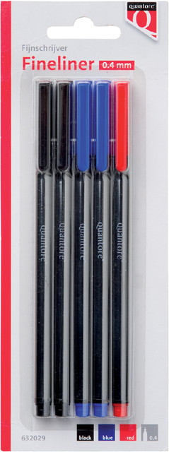 Fineliner Quantore 188 rond 0.4mm assorti afbeelding