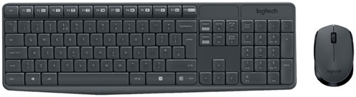 Toetsenbord Logitech MK235 Qwerty +muis zwart