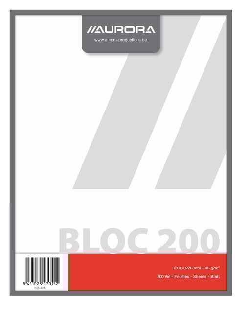 Kladblok Aurora 210x270mm blanco 200 vel 45gr afbeelding