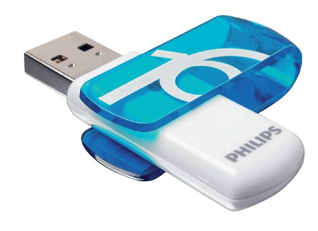 USB-stick 2.0 Philips Vivid Edition Ocean Blue 16GB afbeelding