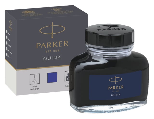 Vulpeninkt Parker Quink permanent 57ml blauw afbeelding
