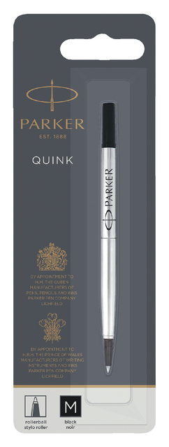 Rollerpenvulling Parker Quink zwart medium afbeelding