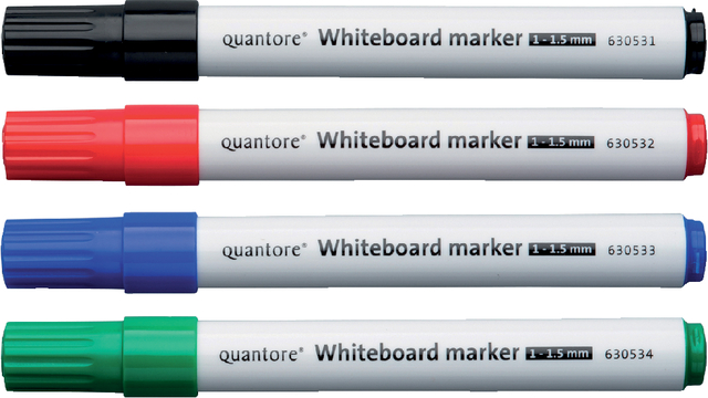 Whiteboardmarker Quantore rond 1-1.5mm 4 stuks assorti — Foto 2 van 2