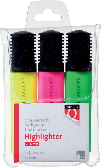 Markeerstift Quantore assorti etui à 3 kleuren afbeelding