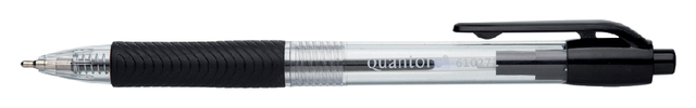Balpen Quantore Grip drukknop zwart medium afbeelding