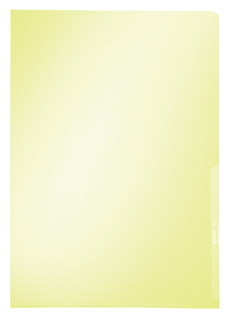 Insteekmap L-model Leitz Premium copy safe 0.15mm PVC A4 geel 100 stuks afbeelding