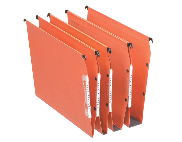 Hangmap Esselte Orgarex dual lateraal 345x275x1mm oranje afbeelding
