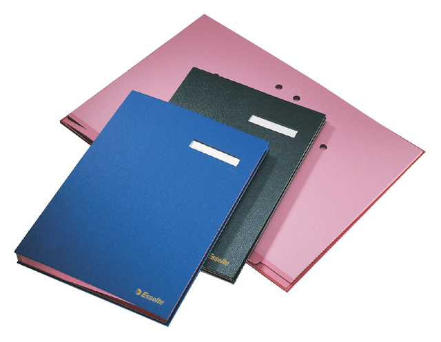 Vloeiboek Esselte 6210 karton 20 tabbladen zwart afbeelding