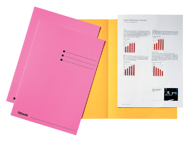 Vouwmap Esselte A4 manilla 180gr roze afbeelding